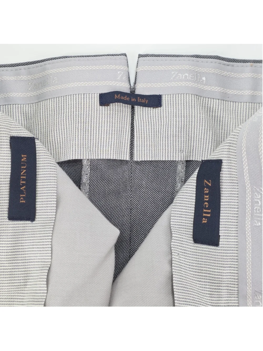 Zanella Platinum Noah Dress Pants Mens 41x26.5 Gray Stretch Wool Made Italy